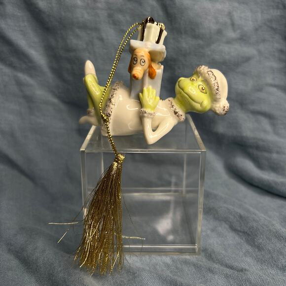 Lenox The Grinch Grinchy Greetings Porcelain Christmas Holiday Ornament Box COA - Picture 1 of 10